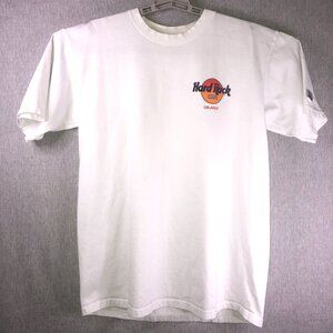 Mens Large Hard Rock Cafe Orlando White Graphic T-Shirt
